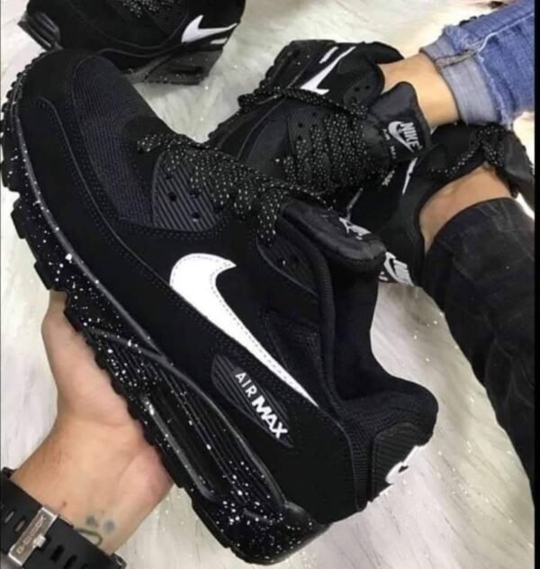 Tênis Nike Air Max 90, preto e detalhes branco - Imagen 2